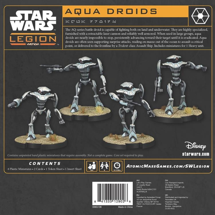 Atomic Mass Games Star Wars: Legion Aqua Droid Unit Expansion Miniatures for the Legion Game - View 4