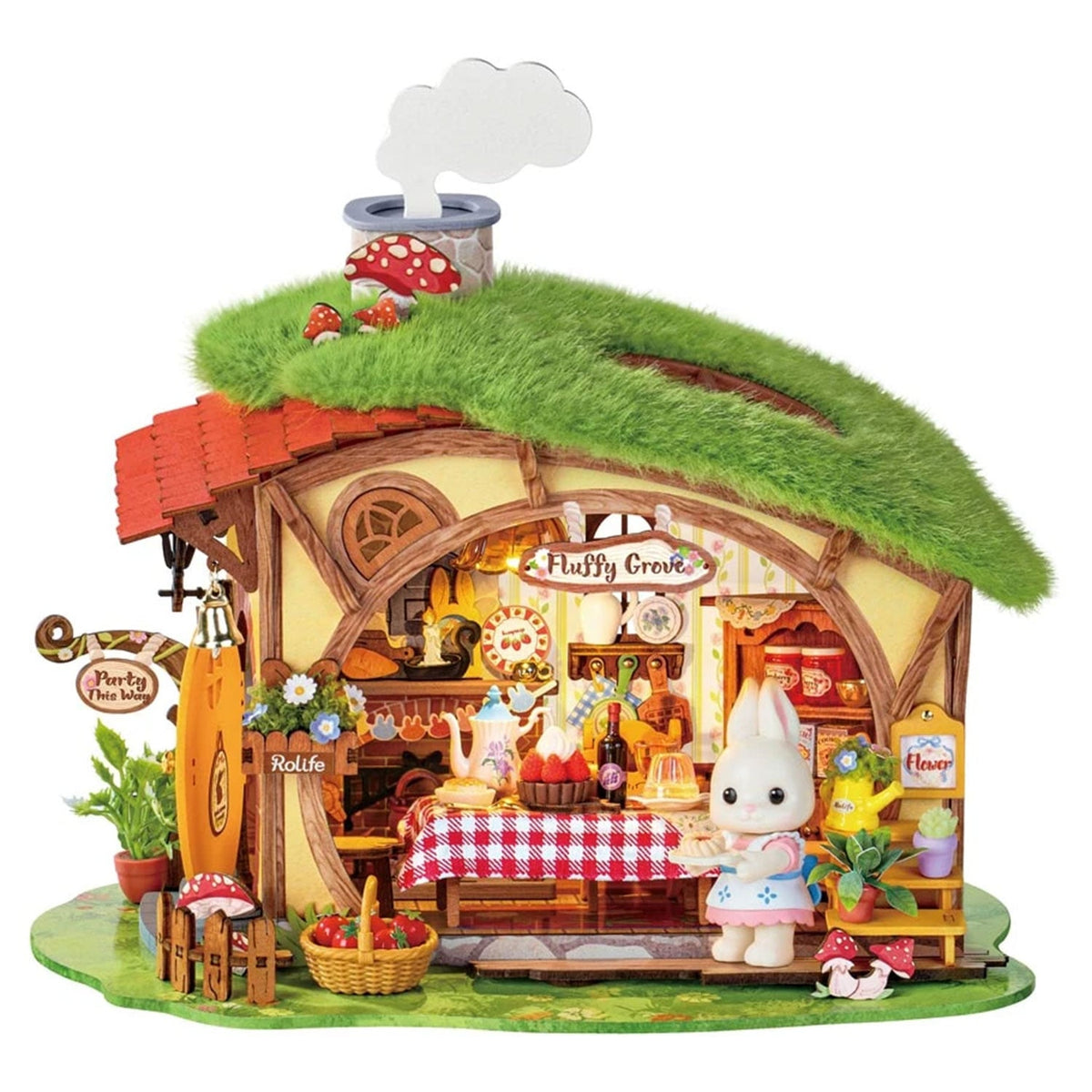 Rolife Fluffy Grove DIY Miniature House Build-It-Yourself Model Kit - View 6
