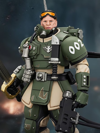JoyToy Warhammer 40,000 Astra Militarum Kasrkin 7 with Hot-shot Laspistol and Power Sword 1/18 Scale Action Figure