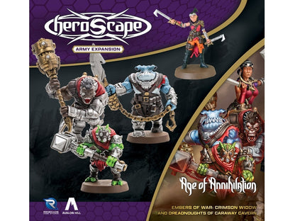 Renegade Game Studios Heroscape Crimson Widow and Dreadnoughts of Caraway Cavern Army Expansion Unpainted - View 2
