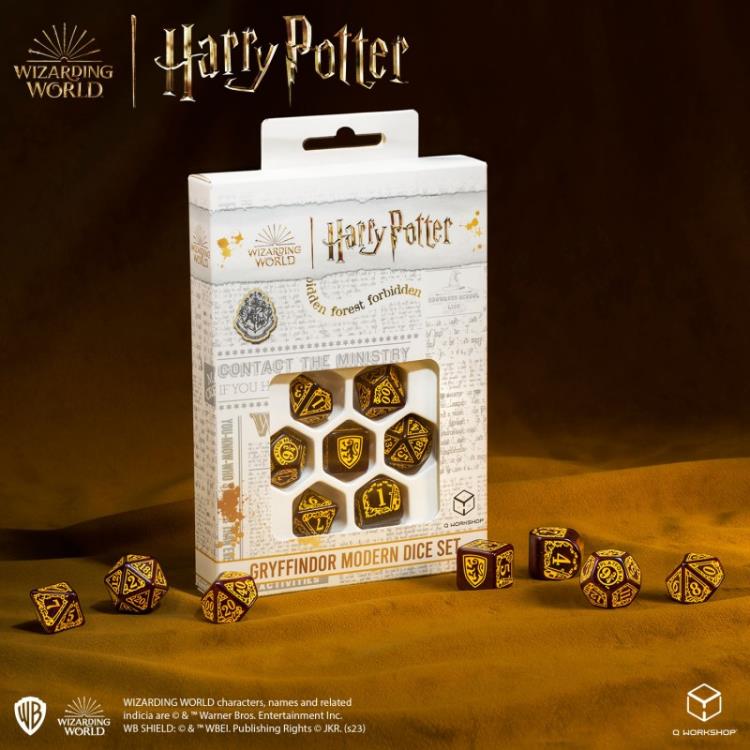 Q Workshop Harry Potter Gryffindor Modern Dice Set (Red) Polyhedral Dice - View 9