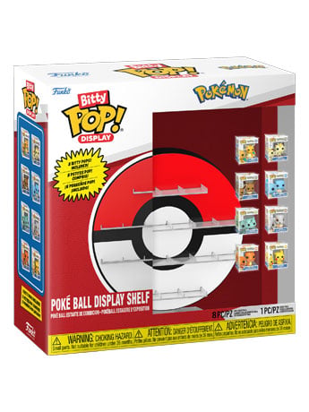 Funko Pokemon Bitty Pop! Poke Ball Display Shelf with Dragonite, Meowth and Eevee Figures
