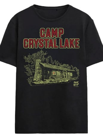 Bioworld Friday the 13th Camp Crystal Lake Cabin Cotton T-Shirt