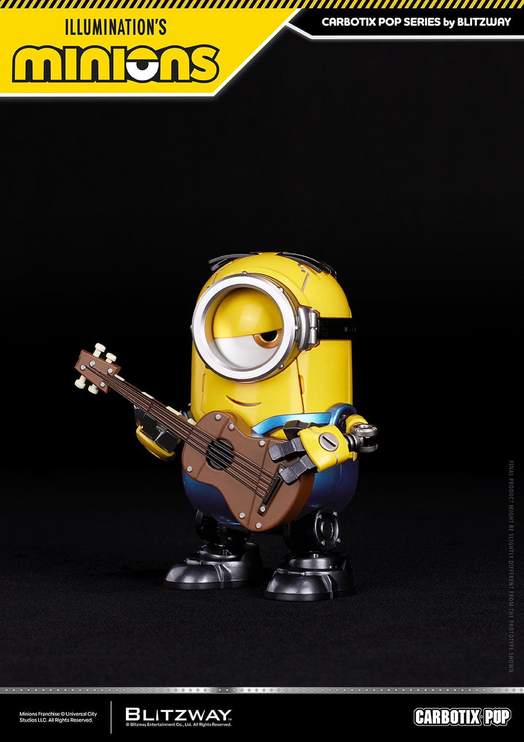 Blitzway Minions Carbotix Pop Stuart 4.5-Inch Action Figure - View 3