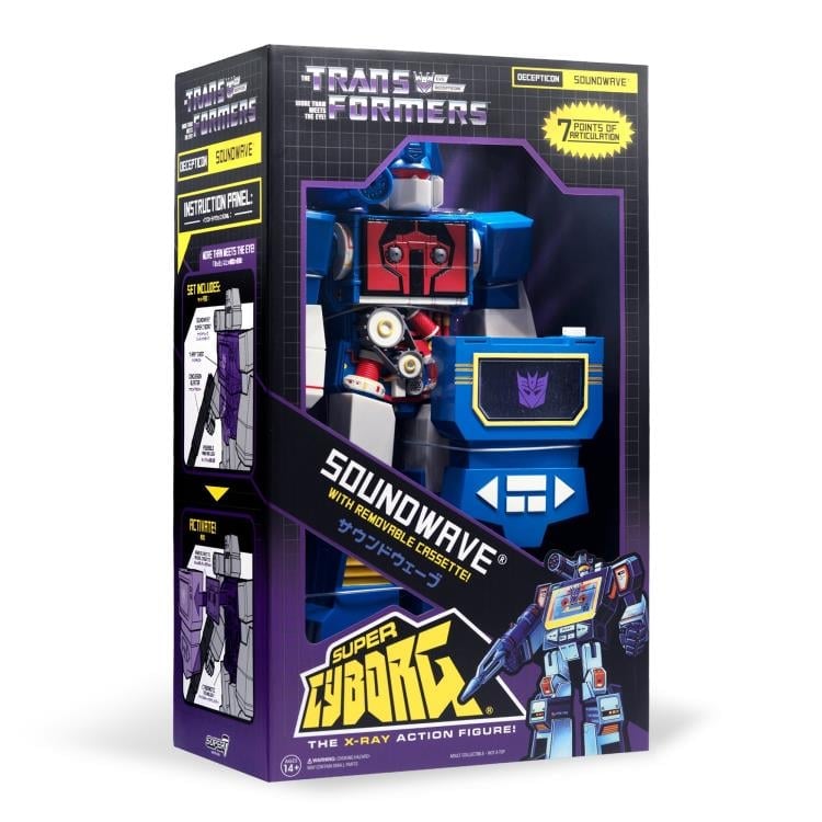 Super7 Transformers G1 Super Cyborg Soundwave 11-Inch Vinyl Figure - View 6