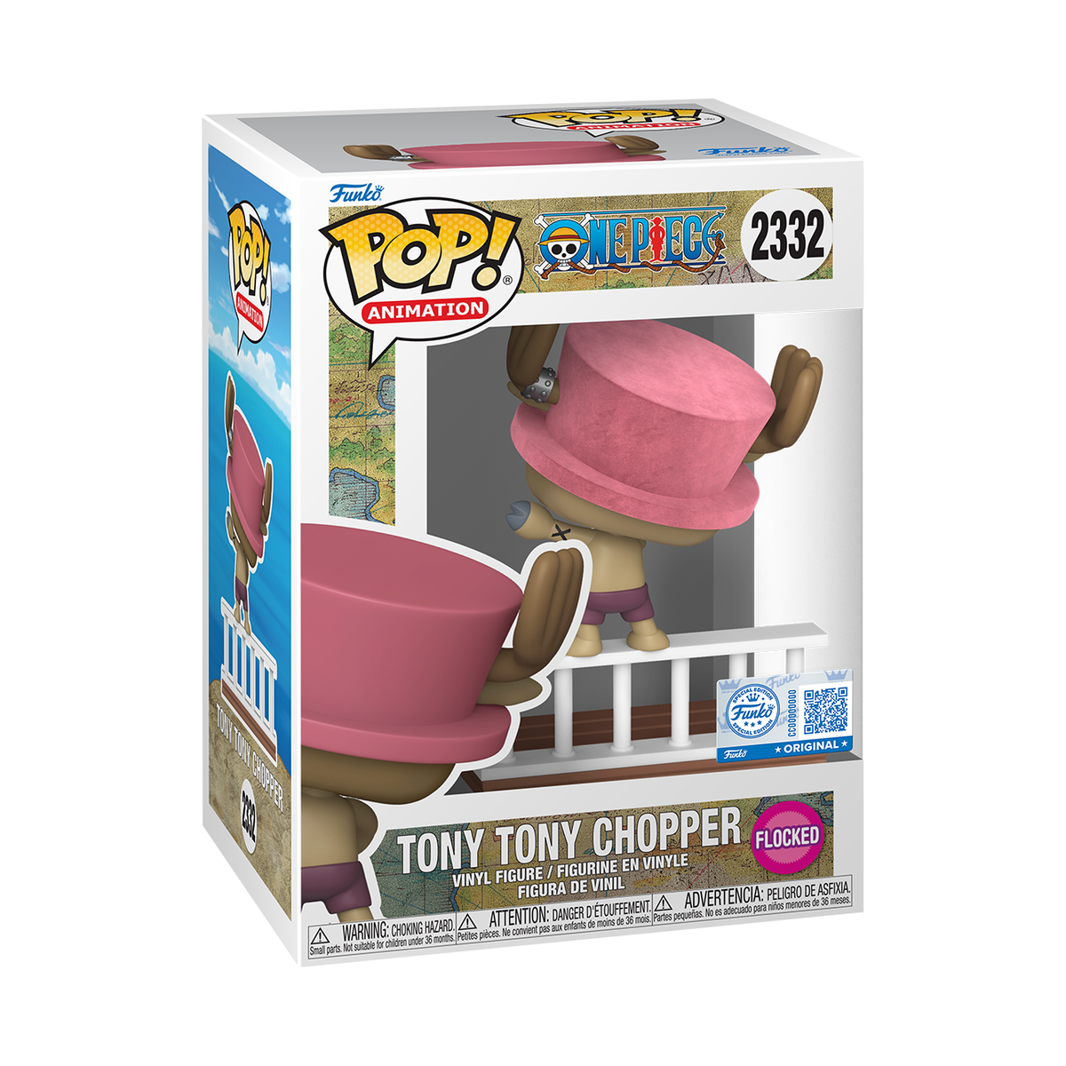 Funko Pop! Animation One Piece #2332 Tony Tony Chopper Flocked Limited Edition Exclusive Vinyl Figure - View 3
