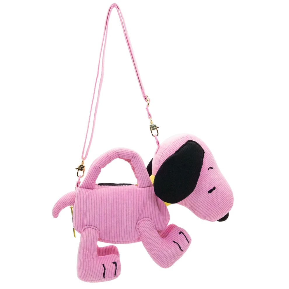 Whatever Peanuts Sherbet Spring Snoopy Figural Corduroy Crossbody Bag - View 4