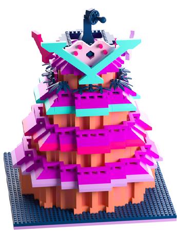 YouTooz Hazbin Hotel V Tower Miniature Brick Set, 6.3-Inch Plastic