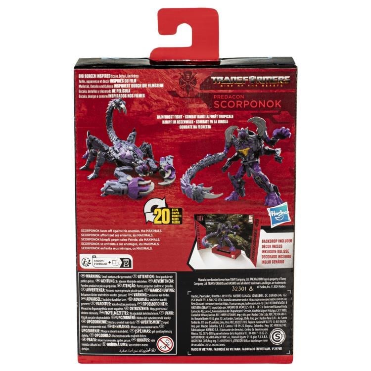 Hasbro Transformers Studio Series 107 Deluxe Class Predacon Scorponok Plastic Action Figure - View 7