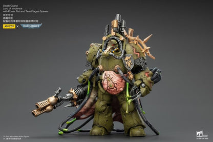 JoyToy Warhammer 40,000 Death Guard Lord of Virulence with Power Fist and Twin Plague Spewer 1/18 Scale Action Figure - View 5
