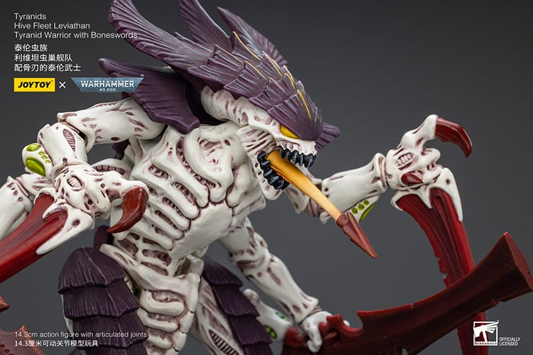 JoyToy Warhammer 40K Tyranids Hive Fleet Leviathan Tyranid Warrior with Bonesword 1/18 Scale Action Figure - View 8