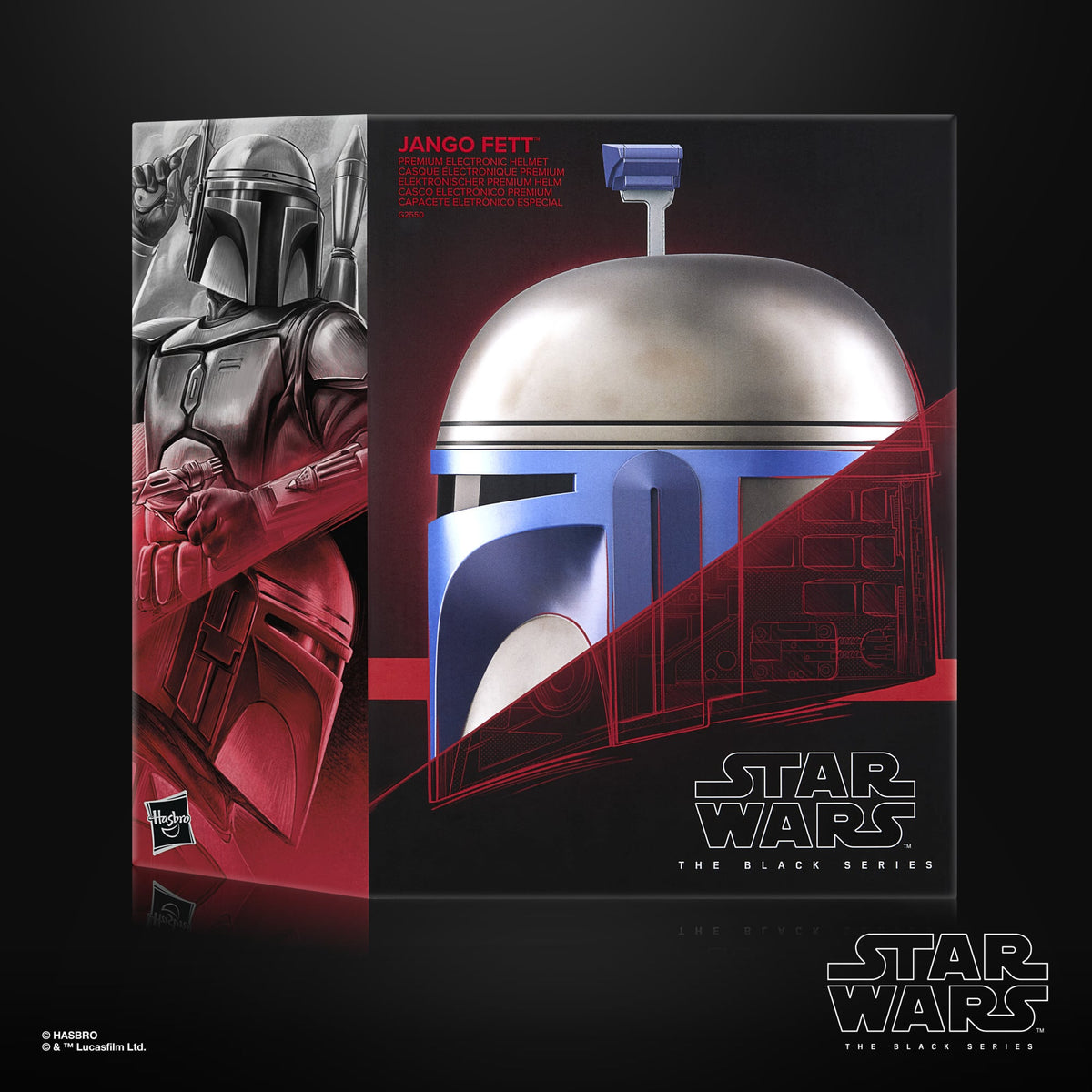 Hasbro Star Wars: The Black Series Jango Fett Attack of the Clones 1:1 Scale Wearable Electronic Helmet - View 7