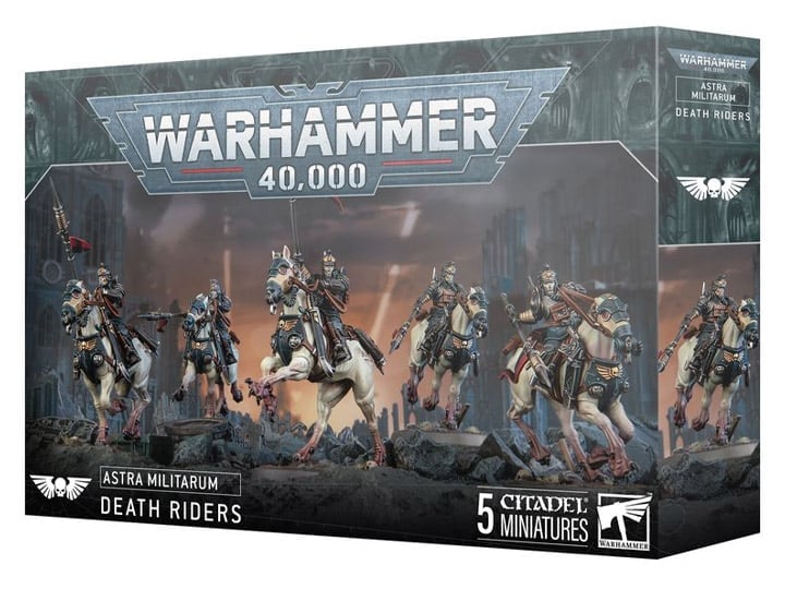 Games Workshop Warhammer 40,000 Astra Militarum Death Riders Citadel Plastic Miniatures Set - View 2
