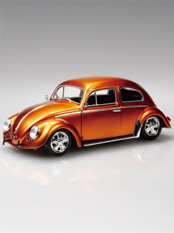 Aoshima Snap Kit No.20CU-MO Volkswagen Beetle Custom (Metallic Orange) 1/32 Scale Model Kit