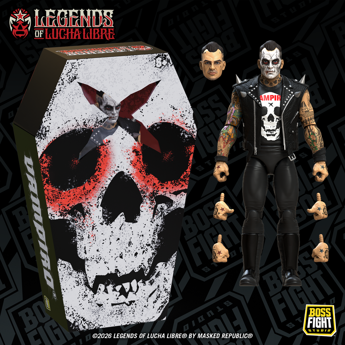 Boss Fight Studio Legends of Lucha Libre Fanaticos Vampiro (Coffin Box Resurrected) Action Figure - View 10
