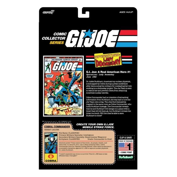 Super7 G.I. Joe ReAction+ Comic Collector Series Cobra Commander Action Figure and Comic Set - View 11