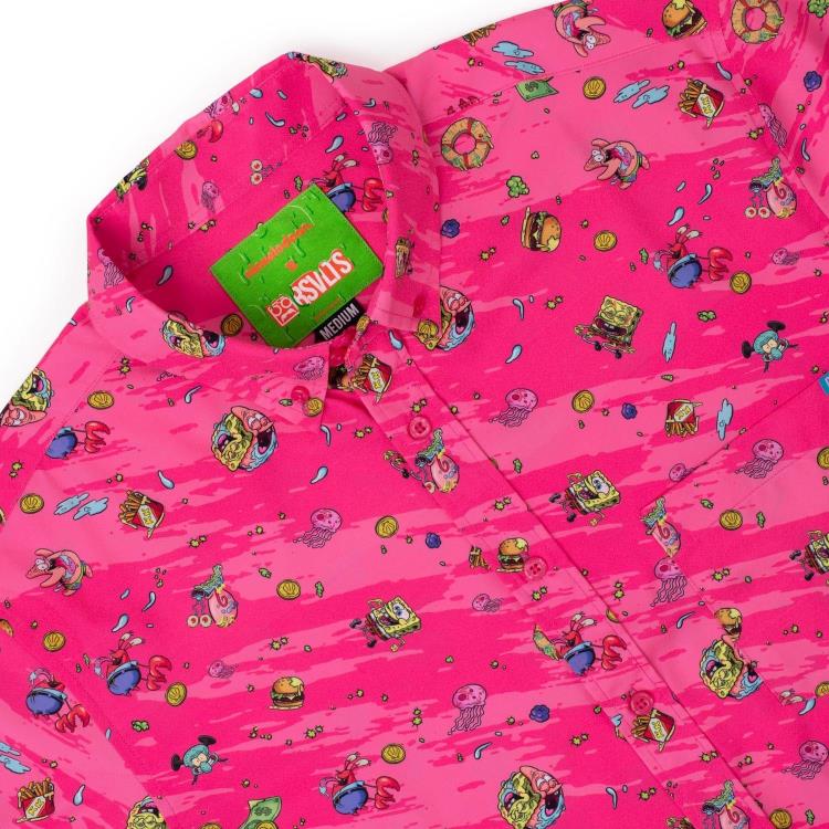 RSVLTS SpongeBob SquarePants Krusty Bobs Short Sleeve Button Up Shirt in KUNUFLEX Stretch - View 5