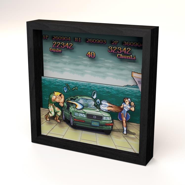 Pixel Frames Street Fighter II Car Scene Pixel Frame 9x9 with Guile and Chun-Li - View 4