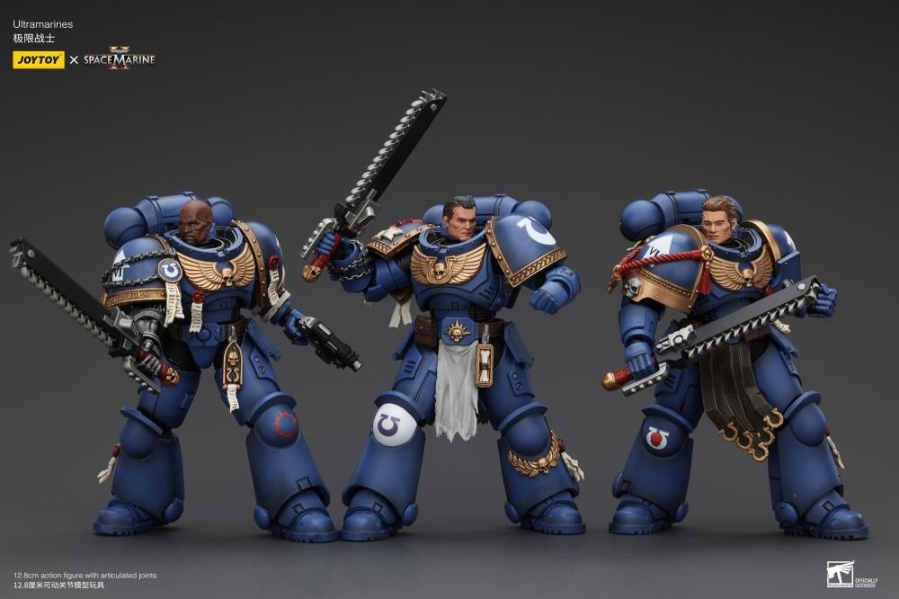 JoyToy Warhammer 40,000: Space Marine 2 Ultramarines Brother Chairon 1/18 Scale Plastic Action Figure - View 10