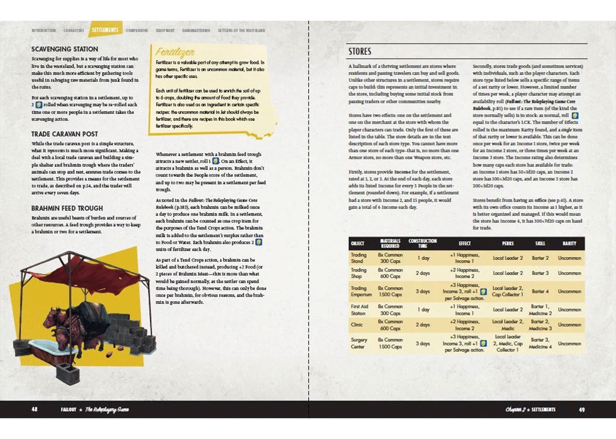 Modiphius Fallout: The Roleplaying Game Settler's Guide Book - View 6