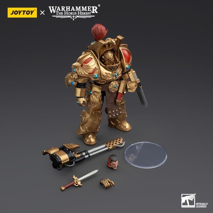 JoyToy Warhammer The Horus Heresy Legio Custodes Aquilon Terminator Squad Aquilon with Infernus Firepike 1/18 Scale Action Figure - View 8