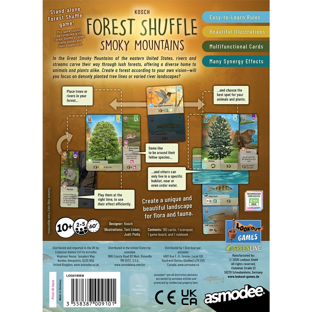 Lookout Games Forest Shuffle Smoky Mountains Tabletop Card Game - View 4