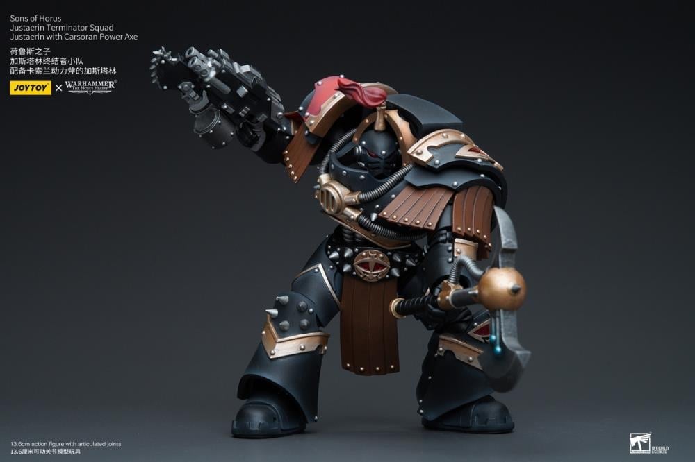 JoyToy Warhammer The Horus Heresy Sons of Horus Justaerin Terminator Squad Justaerin with Carsoran Power Axe 1/18 Scale Action Figure - View 8