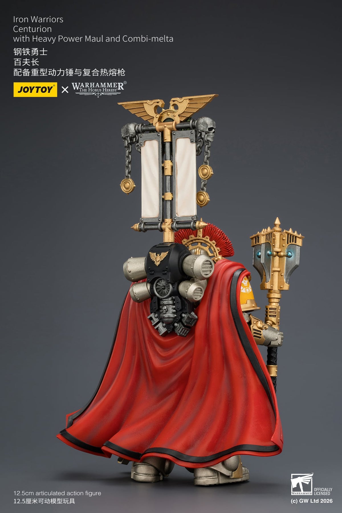 JoyToy Warhammer The Horus Heresy Iron Warriors Centurion with Heavy Power Maul and Combi-Melta 1/18 Scale Action Figure - View 7