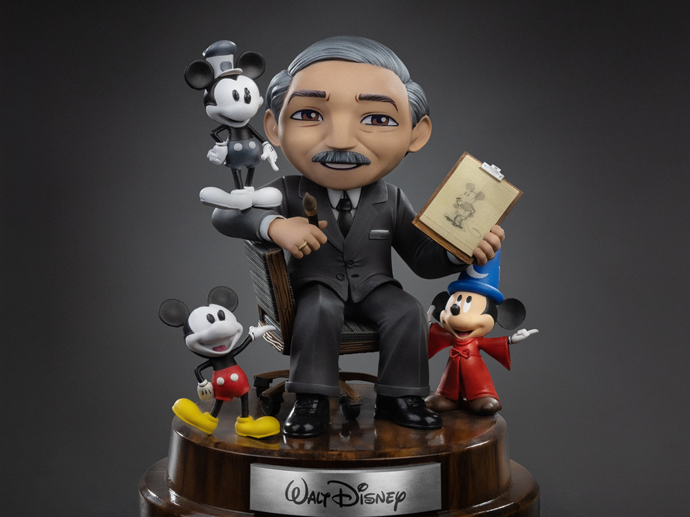 Iron Studios Disney MiniCo Walt Disney Figure with Mickey Mouse - View 2