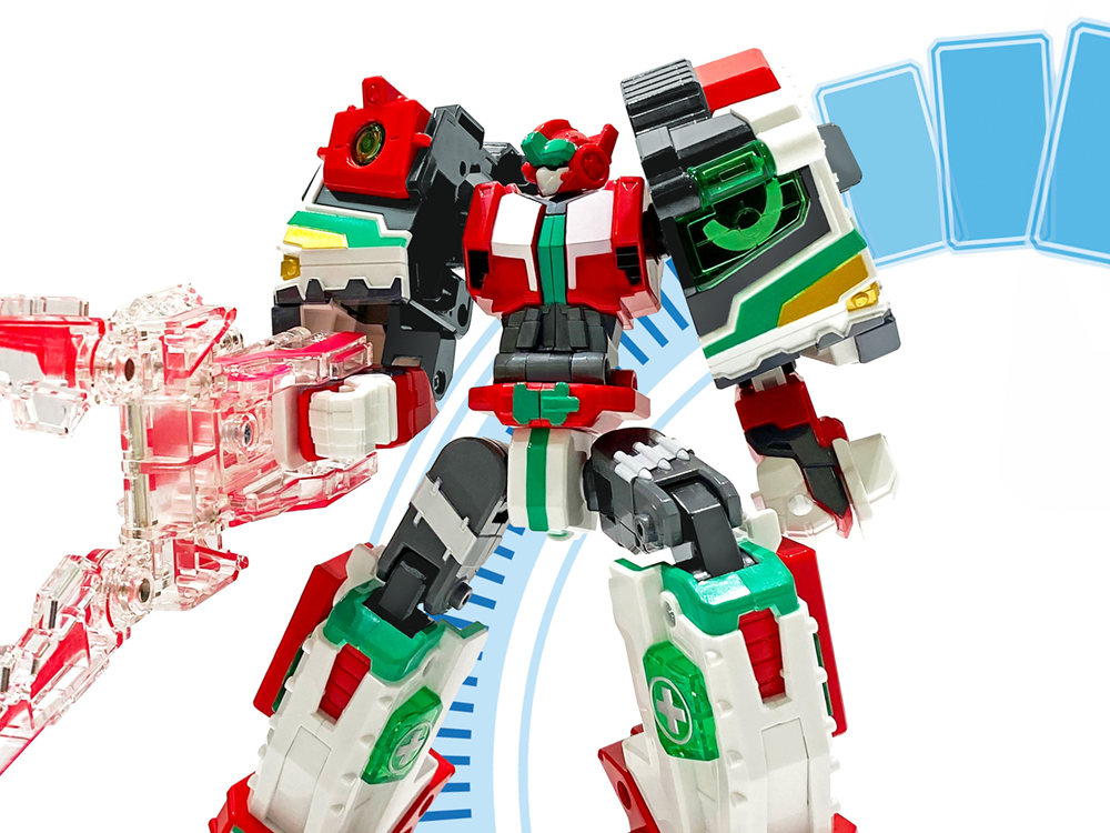 SAMG Metal Cardbot Mega Class Med Alert Action Figure - View 2