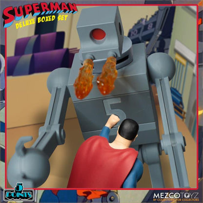 Mezco Toyz Superman: The Mechanical Monsters (1941) 5 Points Deluxe Boxed Set, 3.75-Inch - View 8