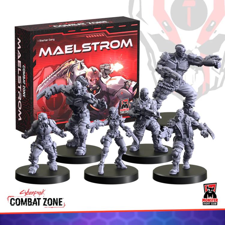Monster Fight Club Cyberpunk Red Combat Zone Maelstrom Faction Starter Box Miniatures Set - View 3