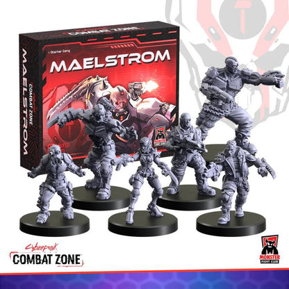 Monster Fight Club Cyberpunk Red Combat Zone Maelstrom Faction Starter Box Miniatures Set - View 3
