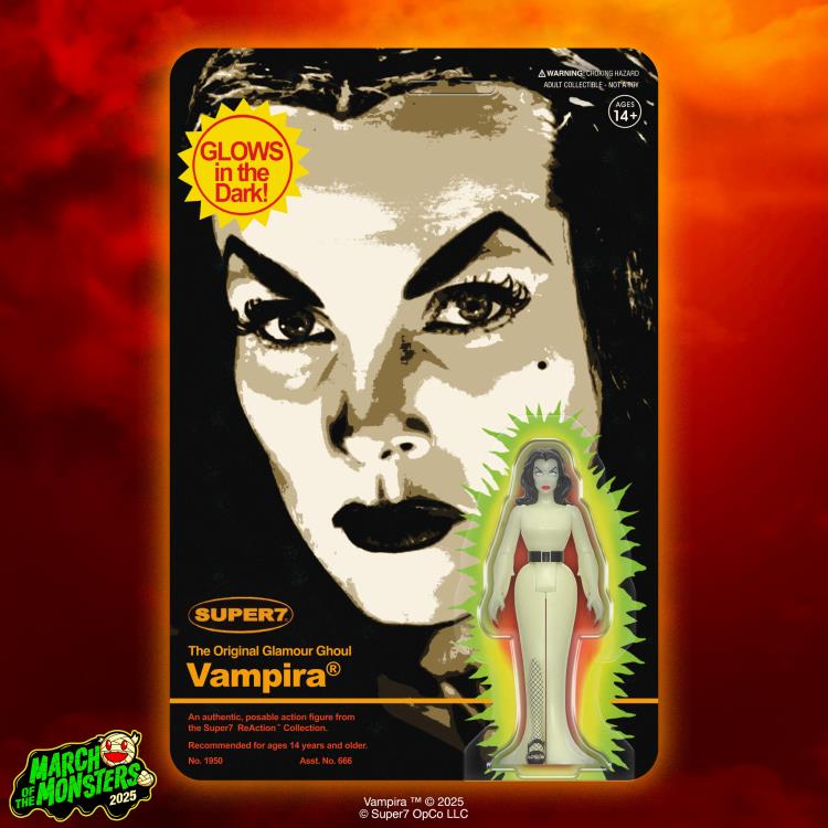 Super7 Vampira ReAction Vampira (Monster Glow Ver.) Action Figure - View 3