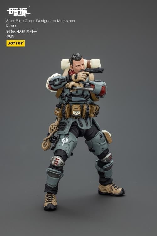 JoyToy Dark Source Steel Ride Corps Designated Marksman Ethan 1/25 Scale 3-Inch Action Figure - View 9