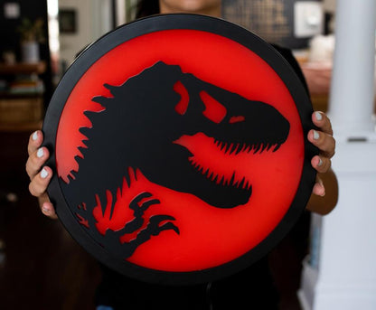 Ukonic Jurassic Park Back Lit T-Rex Logo LED Light (13-Inch) - View 8