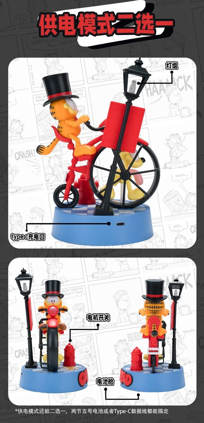 SOSKILL Garfield A Penny-Farthing Journey Model Kit 8-Inch - View 5