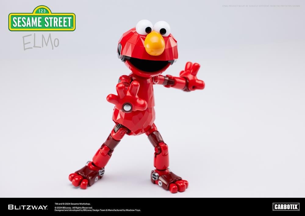 Blitzway Sesame Street Carbotix Elmo Action Figure, 6.7-Inch ABS and Die-Cast - View 21