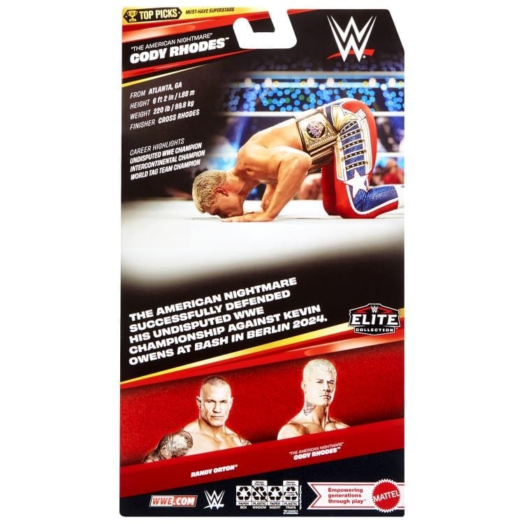 Mattel WWE Elite Collection Top Picks 2026 Cody Rhodes Action Figure - View 9