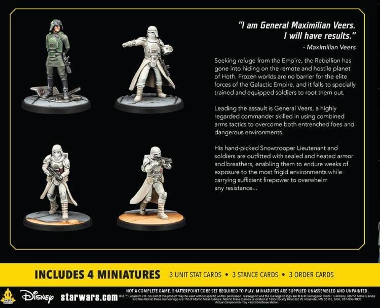 Atomic Mass Games Star Wars: Shatterpoint Maximum Firepower Squad Pack with General Veers and Snowtrooper - View 3