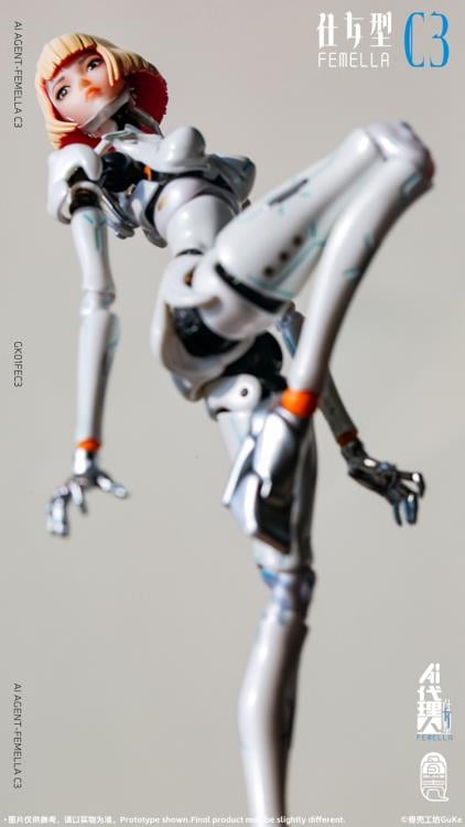 GUKE AI Agent Femella C3 Solid Color Edition 1/12 Scale 7-Inch Action Figure - View 17