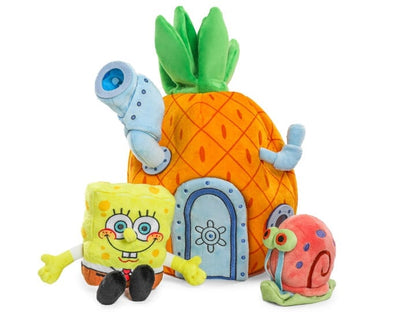 Kidrobot SpongeBob SquarePants Pineapple 13-Inch Interactive Plush with SpongeBob and Gary - View 2