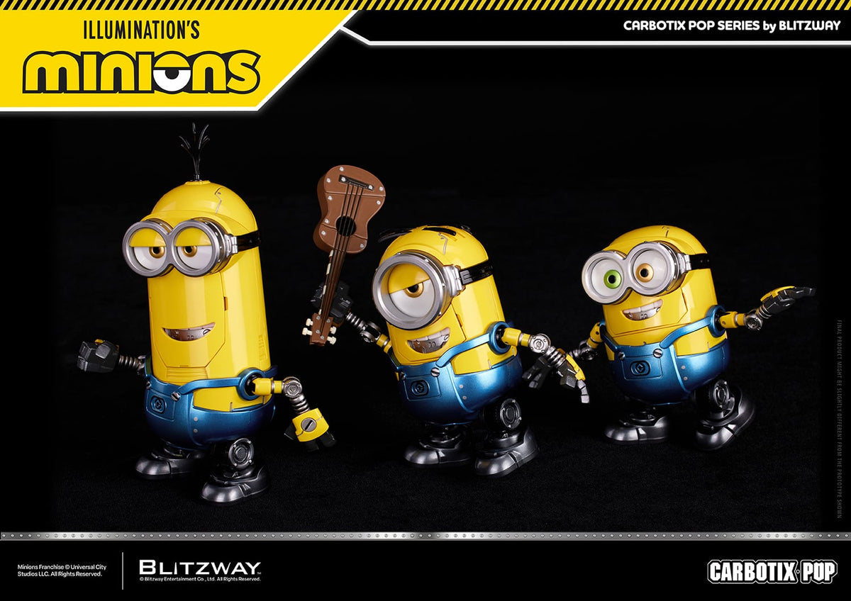 Blitzway Minions Carbotix Pop Bob, Stuart & Kevin Deluxe Ver. Action Figure Three-Pack - View 7