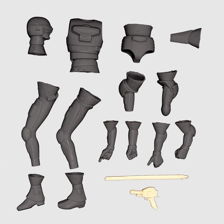 Kaiyodo Space Sheriff Shaider Middle Size Series 1/8 Scale Model Kit in PVC - View 10