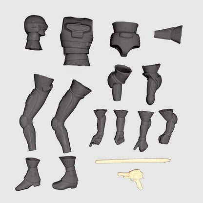 Kaiyodo Space Sheriff Shaider Middle Size Series 1/8 Scale Model Kit in PVC - View 10