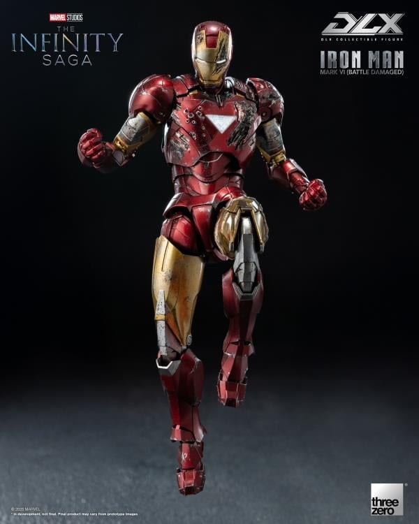 threezero Marvel Infinity Saga DLX Iron Man Mark 6 (Battle Damaged Ver.) 1/12 Scale 7-Inch Action Figure - View 10