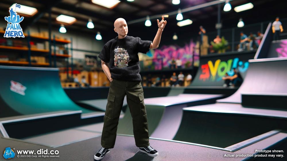 DiD Palm Hero Simply Fun Series The Skateboarder 1/12 Scale Action Figure - View 17
