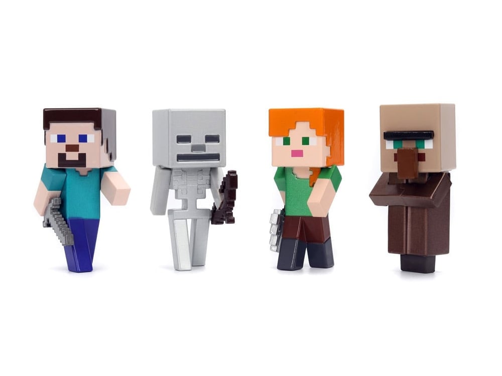 Jada Toys Minecraft MetalFigs 2.5-Inch Mini Figure Four-Pack - View 2