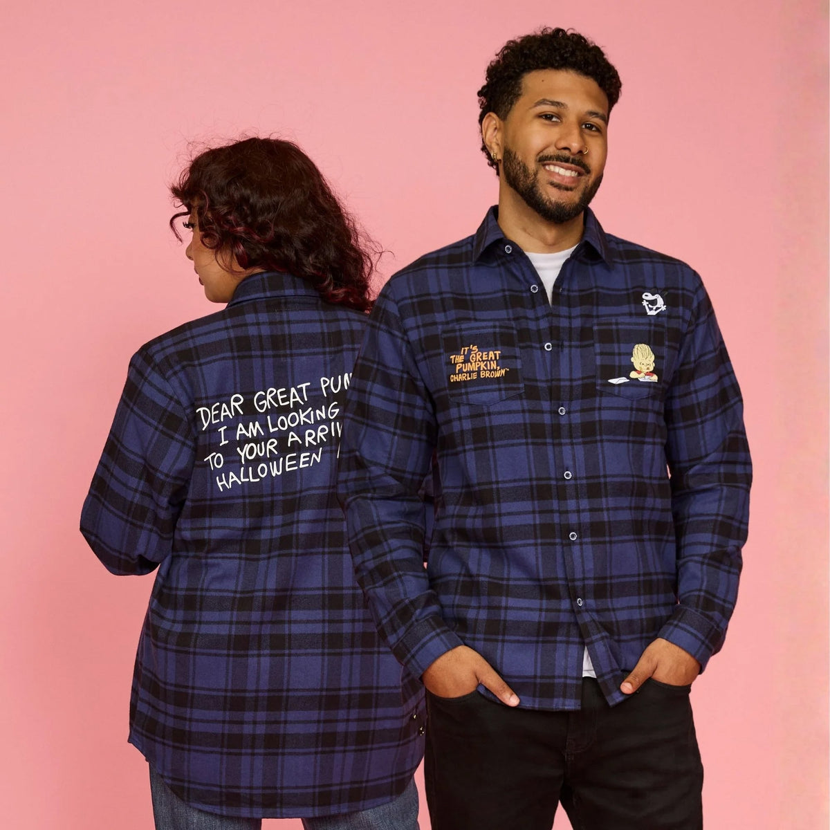 Cakeworthy Peanuts It's the Great Pumpkin, Charlie Brown Flannel Shirt - View 7