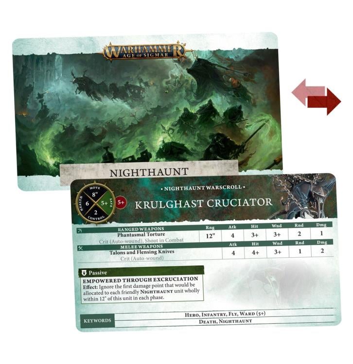 Games Workshop Warhammer Age of Sigmar Nighthaunt Warscroll Cards - View 3